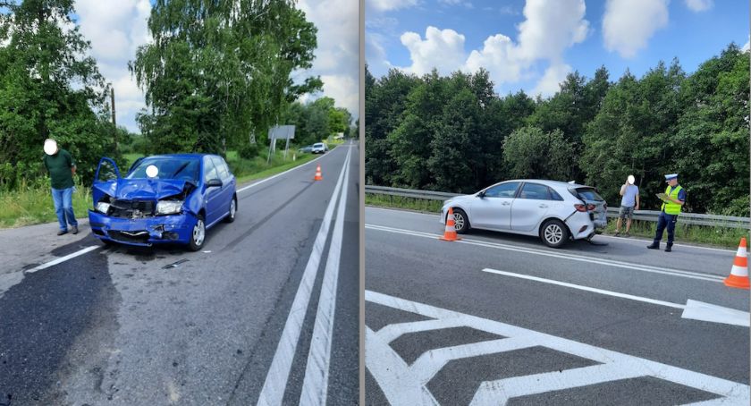 Zderzenie dwóch aut przy zjeździe z autostrady w okolicy Płochocinka. Jedna osoba ranna