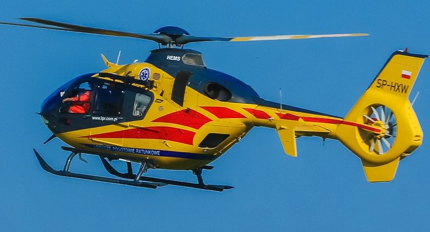 Wypadek w Janiej Górze. Po motocyklistę przyleciał helikopter LPR [AKTUALIZACJA]