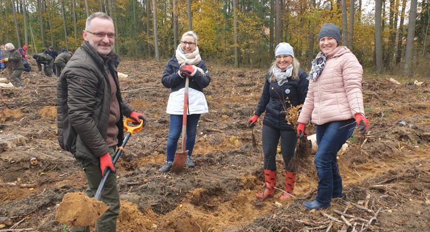 Co urzędnicy robili w lesie? 30-osobowa grupa spotkała się w Nadleśnictwie Dąbrowa [ZDJĘCIA]