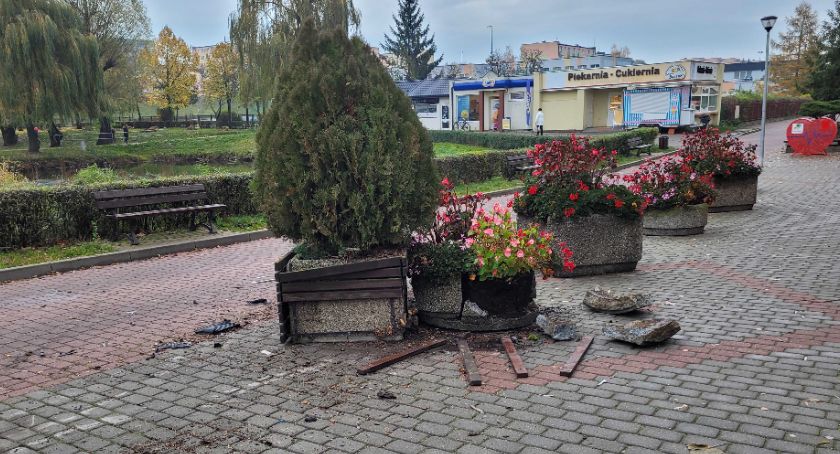 Pościg policji za wandalem. Niszczył miejską infrastrukturę i zieleń [ZDJĘCIA]