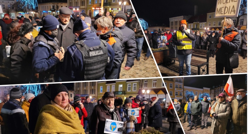 Mieszkańcy skandowali na Dużym Rynku: Wolne media, wolny kraj. Pojawiła się policja [ZDJĘCIA]