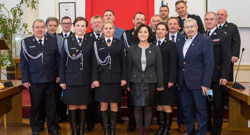 Świąteczne spotkanie druhów OSP w Urzędzie Miejskim. Był też czas na podsumowania
