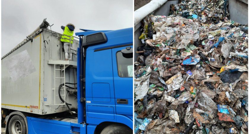 Nielegalny transport odpadów w Świeciu. Co przewożone było w ciężarówce?