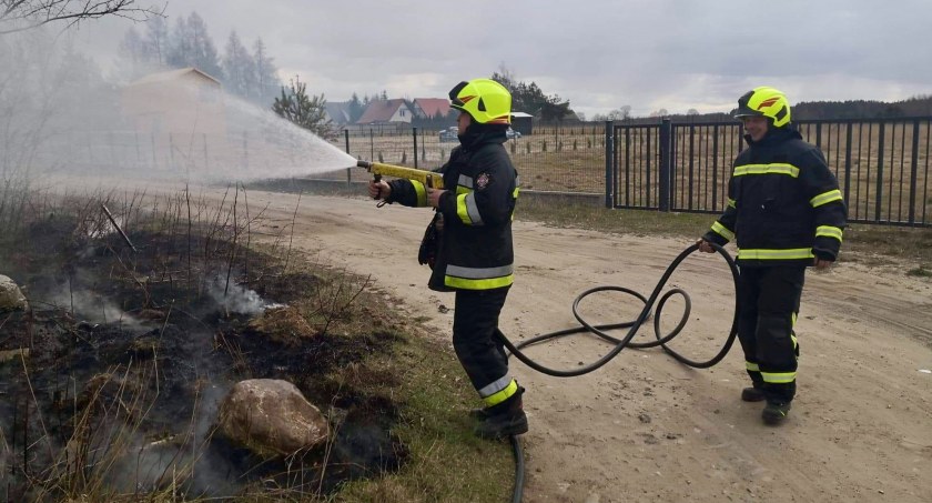 Strażacy cały weekend jeżdżą do pożarów traw i poszycia leśnego. Podejrzewają, że do części z nich przyczynił się podpalacz [ZDJĘCIA]