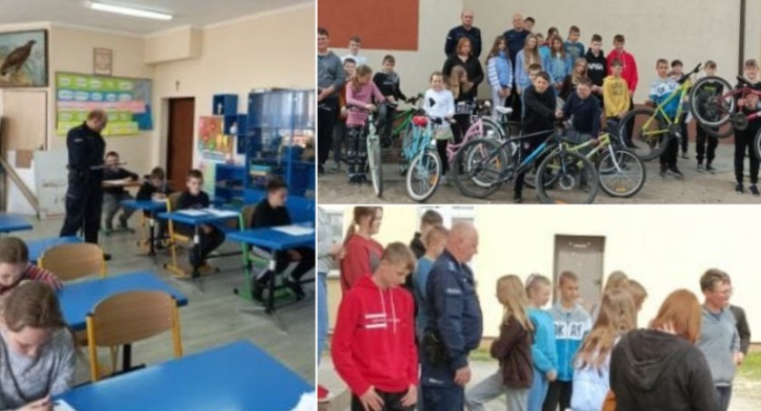 Karta rowerowa - moim pierwszym prawem jazdy. Uczniowie z Lipinek zdawali egzamin pod okiem policjantów 