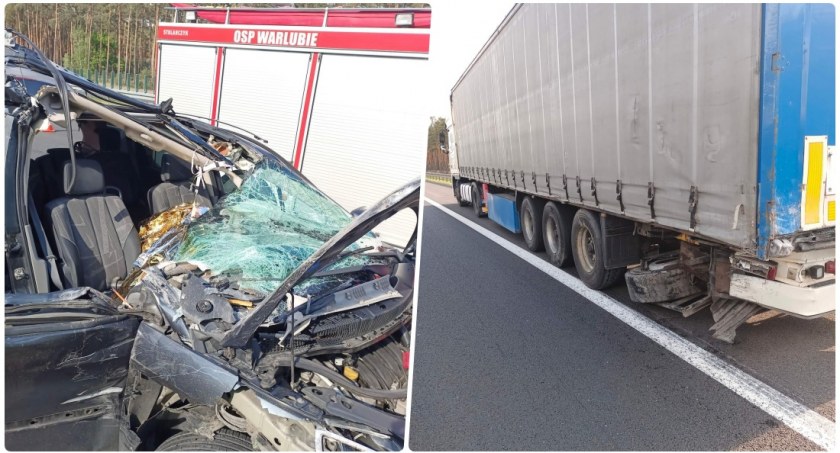 Poważny wypadek w powiecie świeckim. Osoba była zakleszczona w pojeździe
