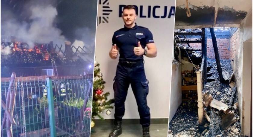 Policjant pomagał podczas pożaru. Sam stracił dach nad głową i potrzebuje pomocy
