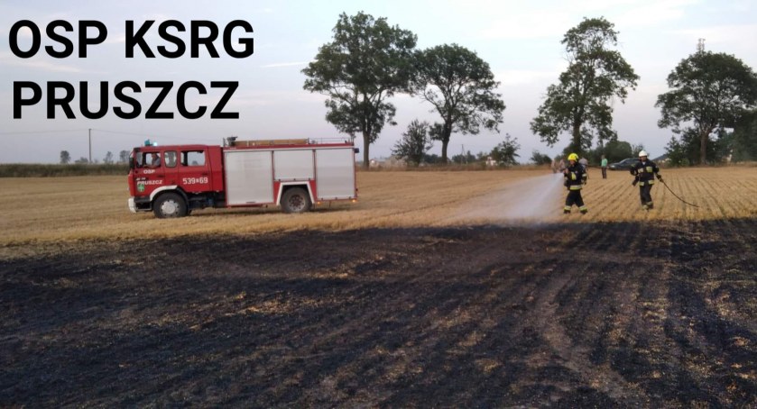 Dwa pożary rżyska w gminie Pruszcz. Strażacy: jest bardzo sucho