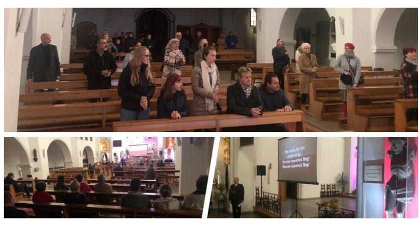 Patriotyczne karaoke w świeckiej farze. Śpiewało kilkudziesięciu wiernych z okazji Święta Niepodległości Polski [ZDJĘCIA]