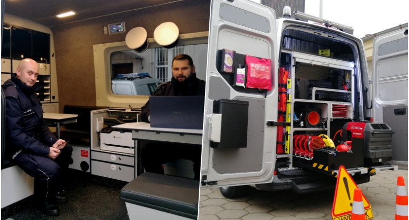 Nowoczesny Volkswagen Crafter trafił do policjantów świeckiej drogówki. Pojazd wyposażony jest w specjalistyczny sprzęt