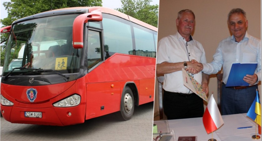 Autobus pojechał do Ukrainy. Mer i burmistrz podpisali umowę