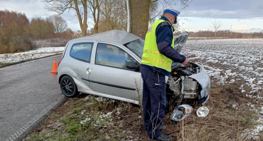 21-latka uderzyła w drzewo. Dwie osoby trafiły do szpitala