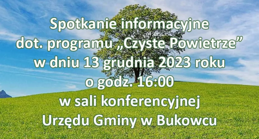 Spotkanie informacyjne dot. programu Czyste Powietrze w Bukowcu
