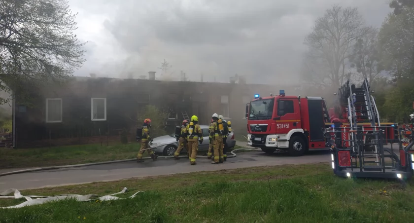 Pożar w Grupie. Trzy osoby trafiły do szpitala