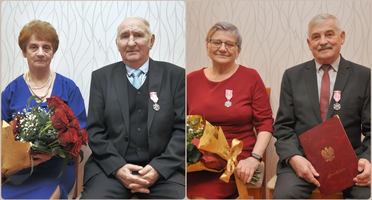 Dwie pary z gminy Bukowiec uhonorowane z okazji 50-lecia pożycia małżeńskiego