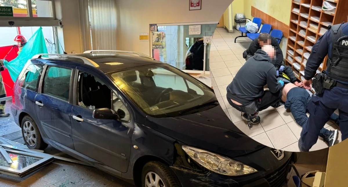 Wjechał samochodem do komisariatu. Mężczyzna usłyszał zarzuty