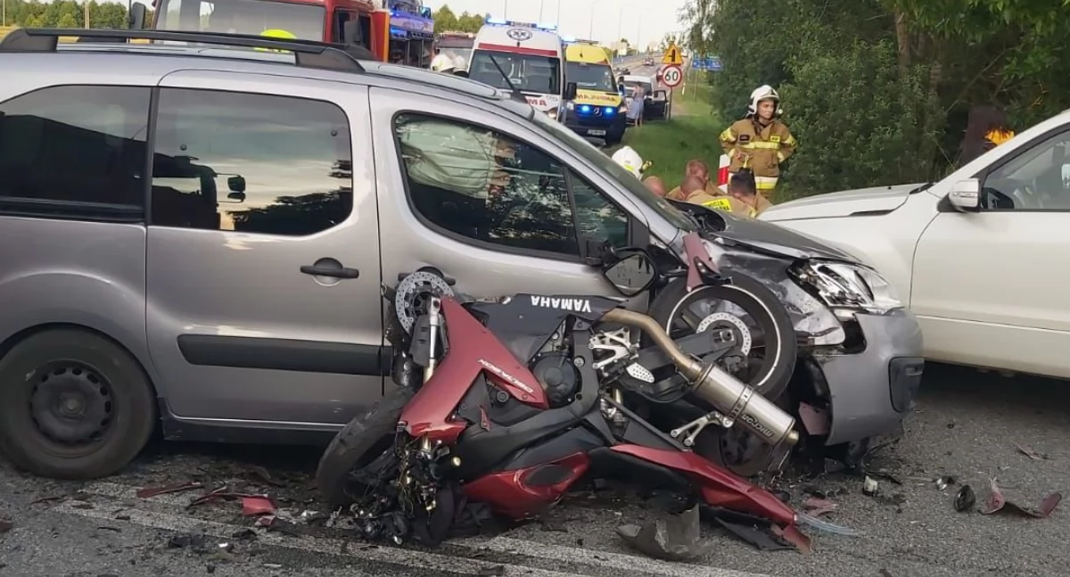Wypadki z udziałem motocyklistów w powiecie świeckim. Ranni trafili do szpitali