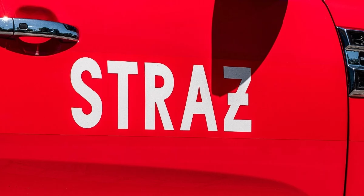 Pożar samochodu na autostradzie. Kolizja na drodze wojewódzkiej