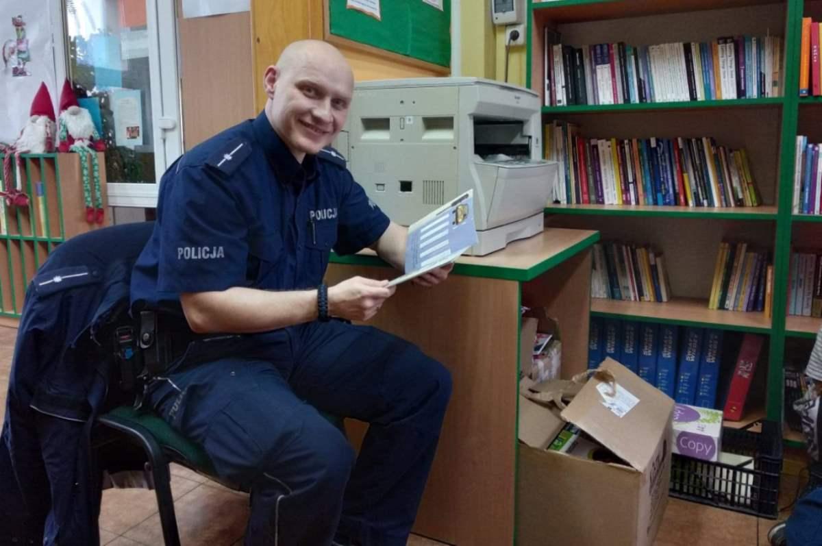 Co robią policjanci, gdy nie łapią przestępców? Przekonały się o tym dzieci z podstawówki w Lnianie