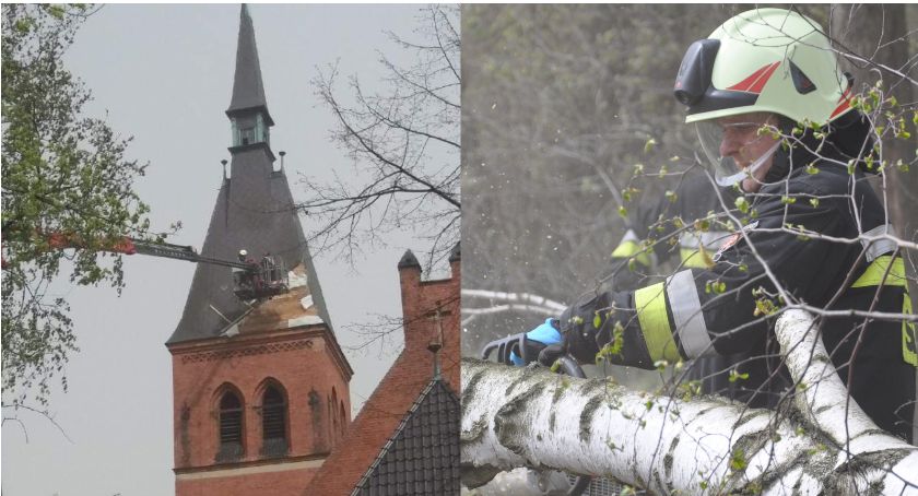 Powalone drzewo, zerwany dach na kościele... Strażacy nie mają chwili, by wrócić do jednostki [ZDJĘCIA]