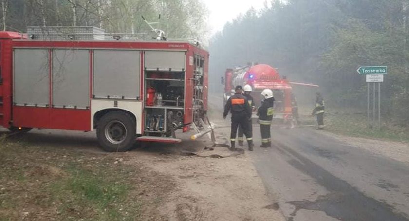 Pożar w Dubielnie rozwija się z minuty na minutę. Cztery wsie są zagrożone. Sytuacja jest kryzysowa