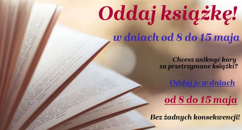 Tydzień bibliotek. Można oddać zaległą książkę i nie zapłacić kary