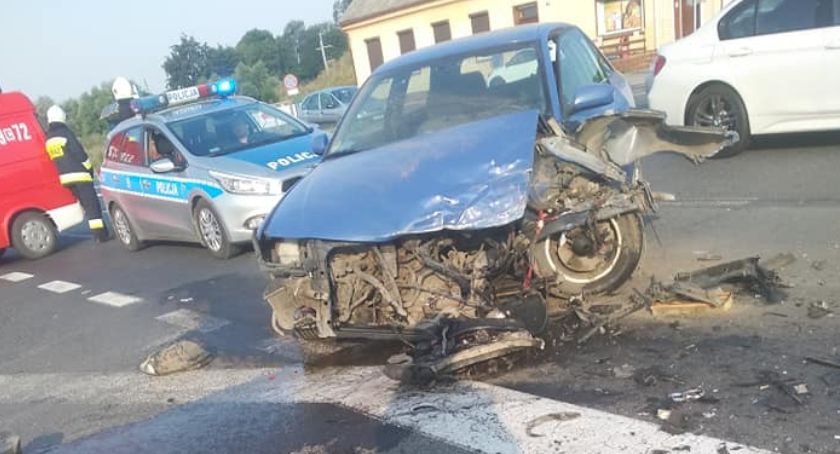 Wypadek w Niewieścinie. Ruch odbywał się wahadłowo [ZDJĘCIA]