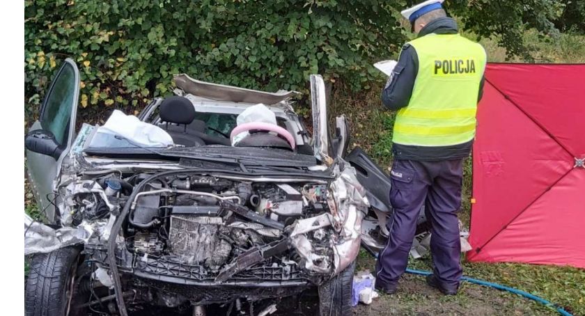 Śmiertelny wypadek w Bzowie. Droga zamknięta