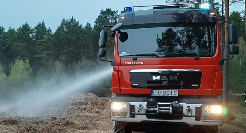 Pożar w lesie przy trasie Osie-Rybno. W akcji uczestniczyły dwie jednostki