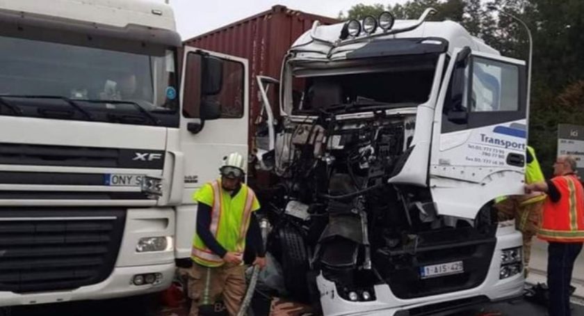 Wypadek ciężarówki z Nysy w Belgii