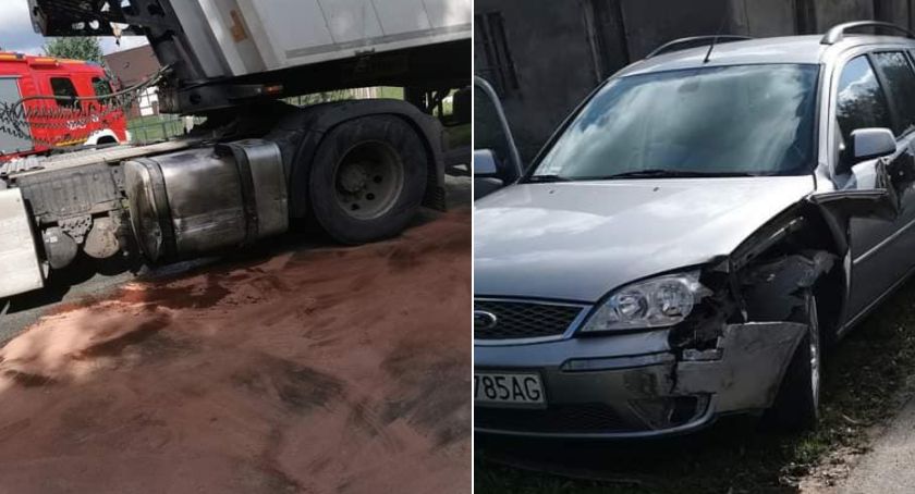 Wypadek w Szklarach. Osobówka wjechała w tira 
