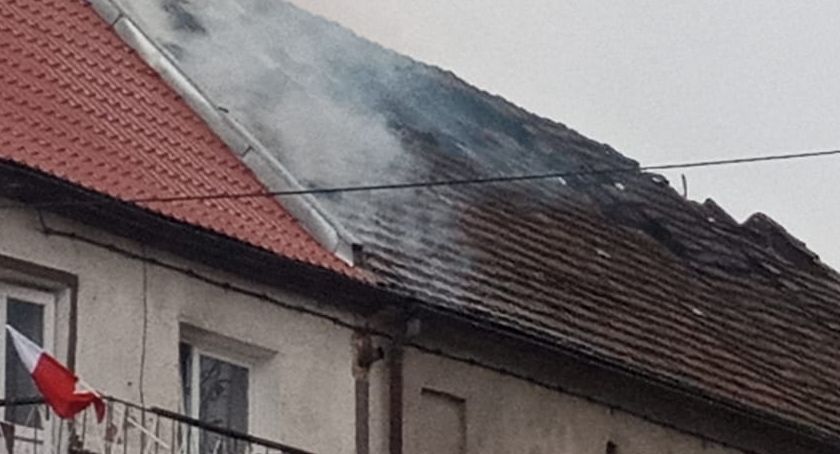 Pożar budynku w Iławie [FOTO] 