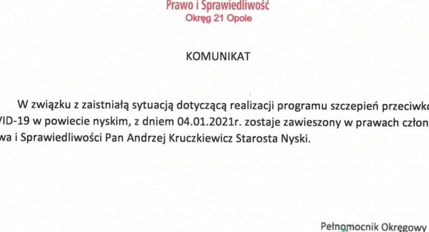 Kruczkiewicz zawieszony przez PiS. Starostą pozostanie 
