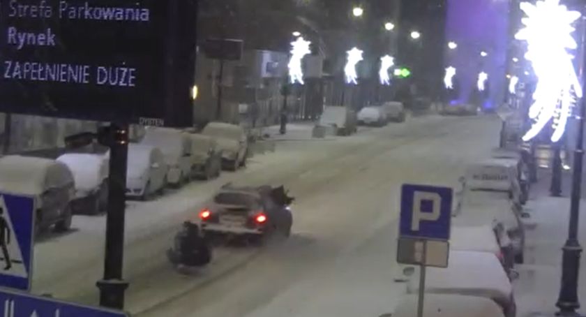 Nielegalny kulig po rynku