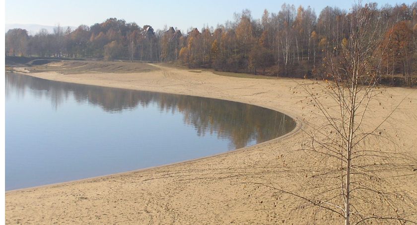 Wiosna kwiatów nad jeziorem 