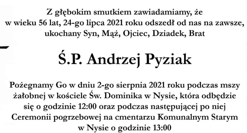 Ostatnie pożegnanie dra Andrzeja Pyziaka