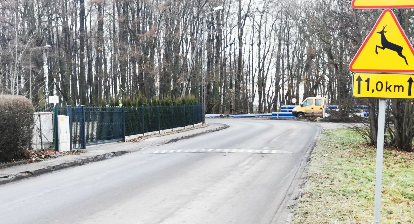 Progi zwalniające na Powstańców Śląskich. W parku powstały pasy 