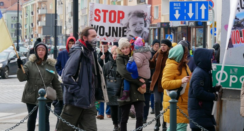 Antywojenna manifestacja w Nysie