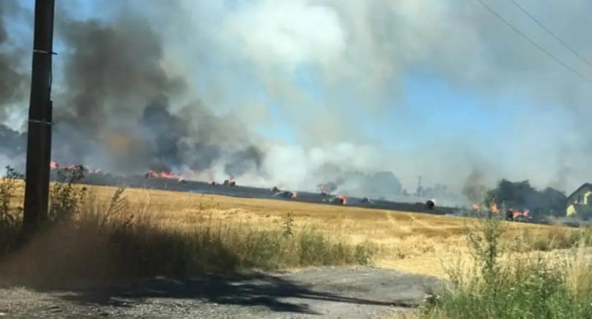Ogromny pożar w gminie Korfantów 