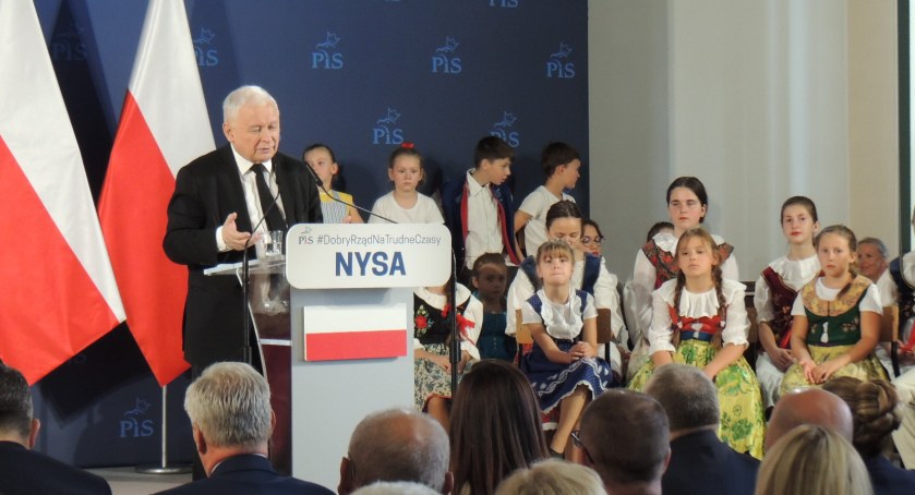 Prezes PiS Jarosław Kaczyński w Nysie