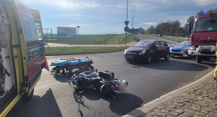 Wypadek na rondzie św. Rity