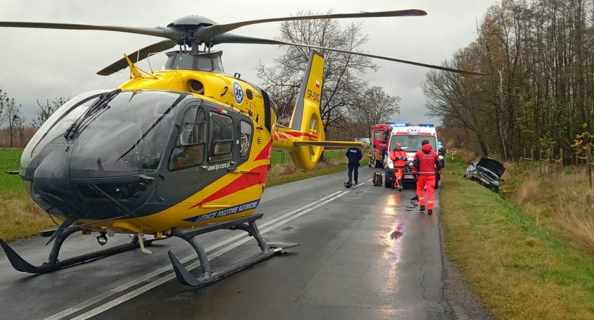 Wypadek drogowy na trasie Korfantów - Niemodlin
