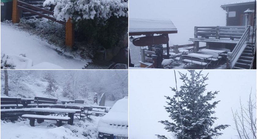 Pierwszy śnieg w powiecie nyskim