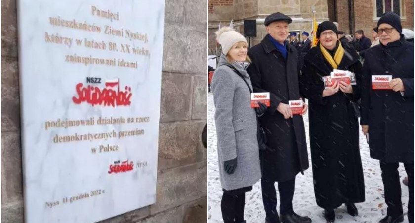 Ludziom „Solidarności”. Tablica pamięci zawisła na dzwonnicy 