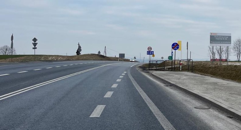 Remont DK 46. Zwężenie drogi na Górce Hanuszowskiej 