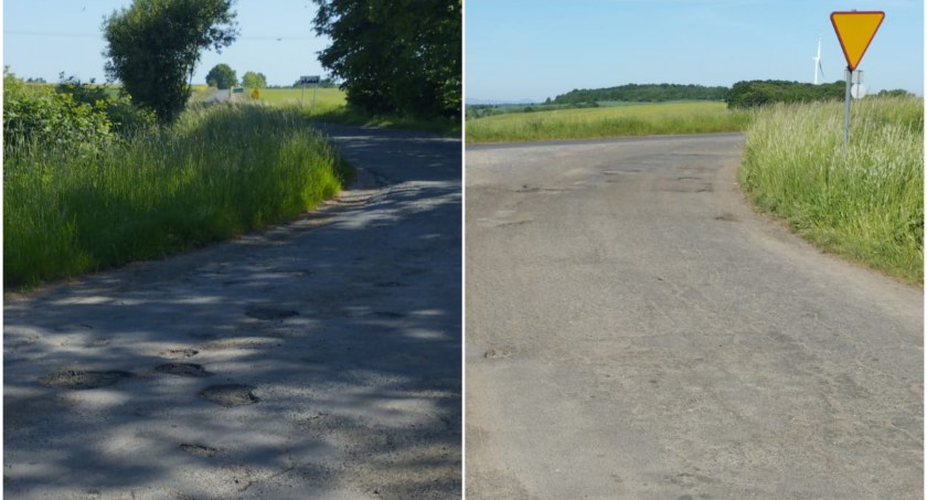 Trawa utrudnia widoczność na drodze