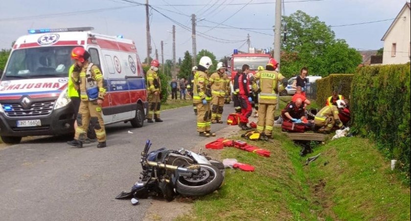  Zderzenie dwóch motocyklistów 