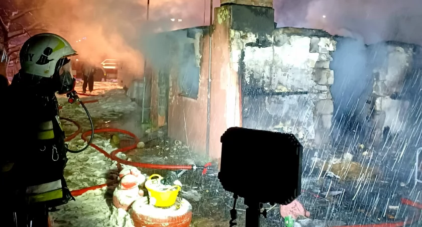 Pożar altanki w Łambinowicach