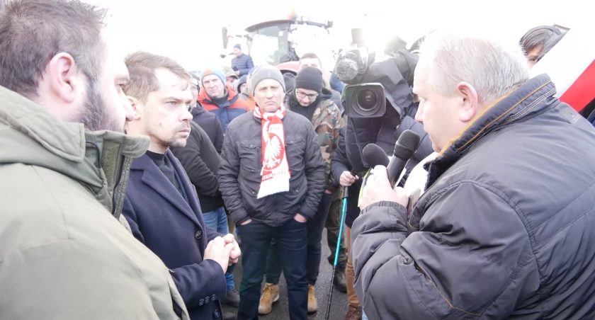Protest rolników. Przyjechał wiceminister Kołodziejczak 