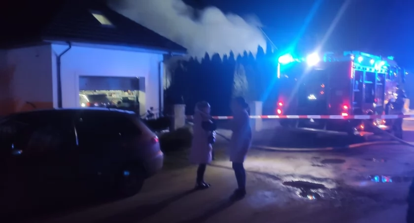 Pożar domu jednorodzinnego